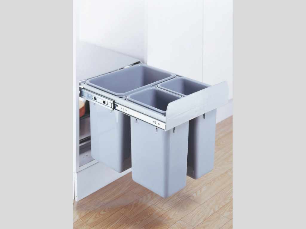 kitchen sink with dustbin
