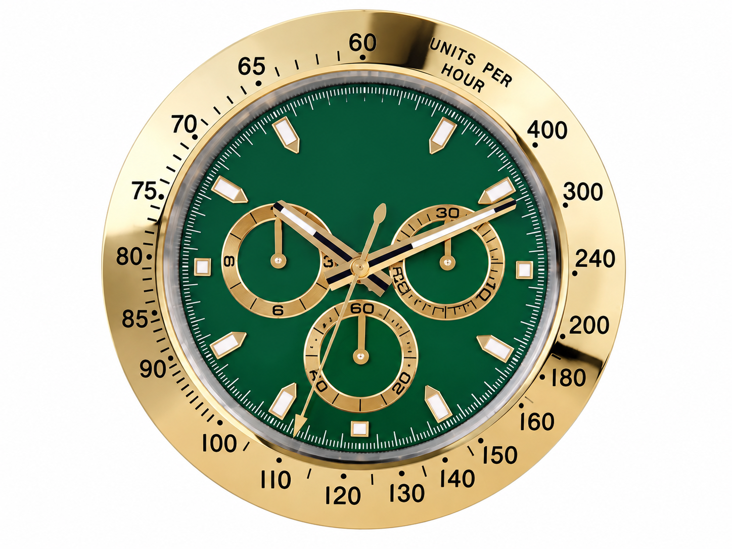 Emerald Gold Chronograph Watch Face